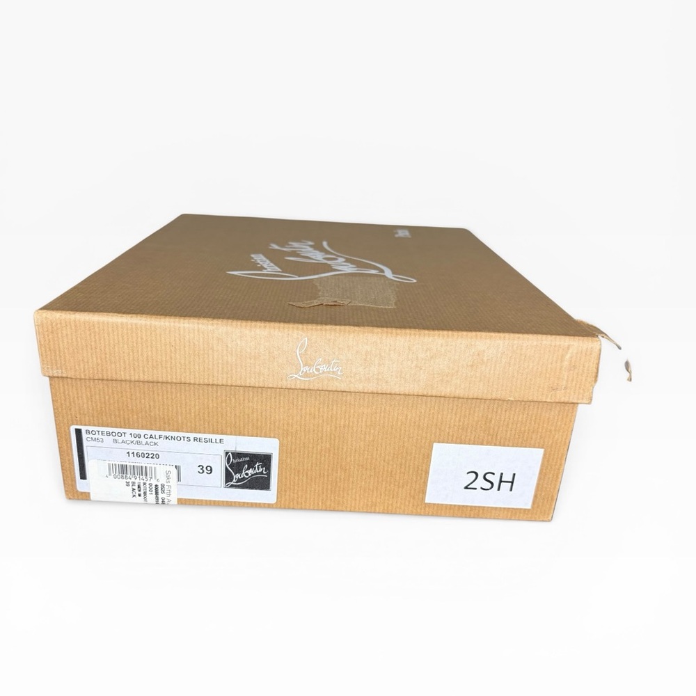 Christian Louboutin Black and Tan Heeled Boots Size 39 - Picture 15 of 16